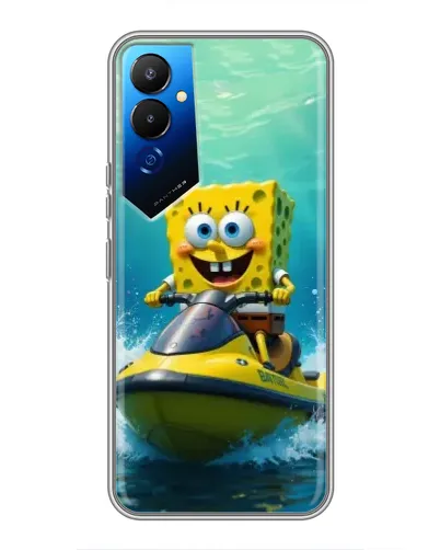 Чехол для TECNO POVA 4 (LG7n) с картинкой «Спанч Боб на гидроцикле» Чехол для TECNO POVA 4 (LG7n) с картинкой «Спанч Боб на гидроцикле»