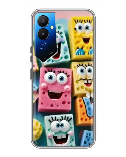 Чехол для TECNO POVA 4 (LG7n) с картинкой «Цветные губки» Чехол для TECNO POVA 4 (LG7n) с картинкой «Цветные губки»