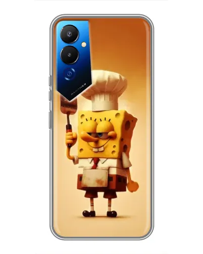 Чехол для TECNO POVA 4 (LG7n) с картинкой «Губка Боб повар» Чехол для TECNO POVA 4 (LG7n) с картинкой «Губка Боб повар»
