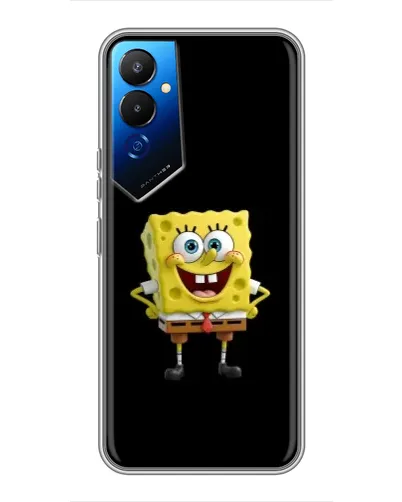 Чехол для TECNO POVA 4 (LG7n) с картинкой «Классический Губка Боб» Чехол для TECNO POVA 4 (LG7n) с картинкой «Классический Губка Боб»