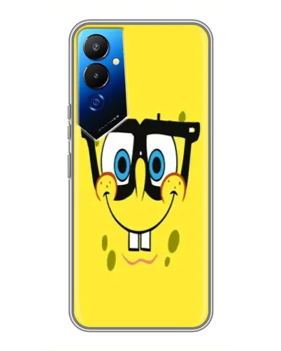 Чехол для TECNO POVA 4 (LG7n) с картинкой «Минималистичный Спанч Боб» Чехол для TECNO POVA 4 (LG7n) с картинкой «Минималистичный Спанч Боб»