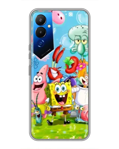 Чехол для TECNO POVA 4 (LG7n) с картинкой «Губка Боб и друзья» Чехол для TECNO POVA 4 (LG7n) с картинкой «Губка Боб и друзья»