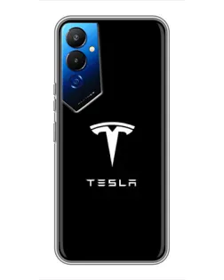 Чехол для TECNO POVA 4 (LG7n) с картинкой «Tesla White Logo» Чехол для TECNO POVA 4 (LG7n) с картинкой «Tesla White Logo»