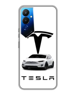 Чехол для TECNO POVA 4 (LG7n) с картинкой «Tesla White Style» Чехол для TECNO POVA 4 (LG7n) с картинкой «Tesla White Style»