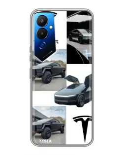 Чехол для TECNO POVA 4 (LG7n) с картинкой «Коллаж Cybertruck Tesla» Чехол для TECNO POVA 4 (LG7n) с картинкой «Коллаж Cybertruck Tesla»