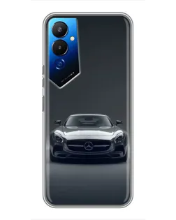 Чехол для TECNO POVA 4 (LG7n) с картинкой «Mercedes на черном»
