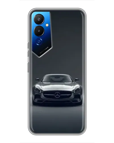 Чехол для TECNO POVA 4 (LG7n) с картинкой «Mercedes на черном»