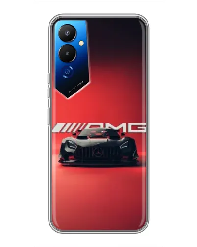 Чехол для TECNO POVA 4 (LG7n) с картинкой «Mercedes AMG — красная линия»