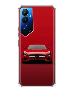 Чехол для TECNO POVA 4 (LG7n) с картинкой «Красный Mercedes AMG»