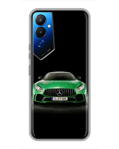Чехол для TECNO POVA 4 (LG7n) с картинкой «Mercedes — неоновый лого»