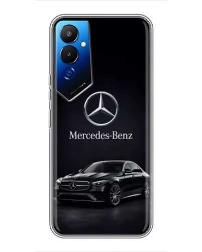 Чехол для TECNO POVA 4 (LG7n) с картинкой «Mercedes — решетка радиатора»