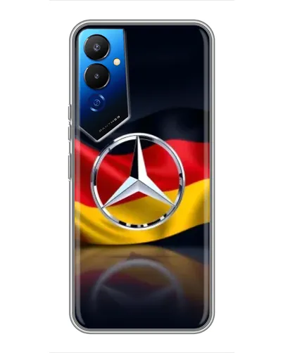 Чехол для TECNO POVA 4 (LG7n) с картинкой «Mercedes — флаг Германии»