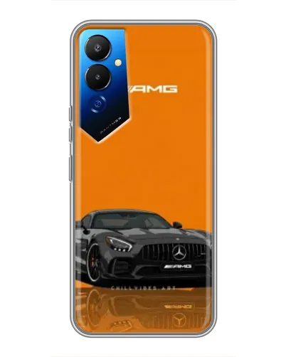 Чехол для TECNO POVA 4 (LG7n) с картинкой «Оранжевый Mercedes AMG»