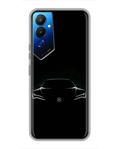 Чехол для TECNO POVA 4 (LG7n) с картинкой «Mercedes — силуэт авто» Чехол для TECNO POVA 4 (LG7n) с картинкой «Mercedes — силуэт авто»