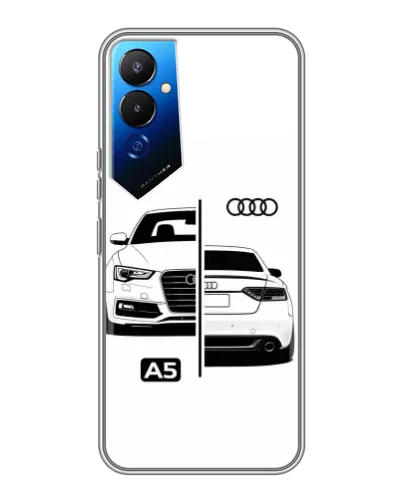 Чехол для TECNO POVA 4 (LG7n) с картинкой «Audi — контрастный дизайн» Чехол для TECNO POVA 4 (LG7n) с картинкой «Audi — контрастный дизайн»