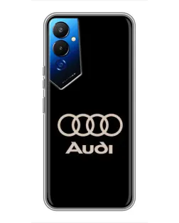 Чехол для TECNO POVA 4 (LG7n) с картинкой «Audi — золотой логотип»