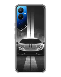 Чехол для TECNO POVA 4 (LG7n) с картинкой «Lamborghini симметрия дорог» Чехол для TECNO POVA 4 (LG7n) с картинкой «Lamborghini симметрия дорог»