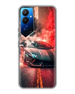 Чехол для TECNO POVA 4 (LG7n) с картинкой «Lamborghini красный дым» Чехол для TECNO POVA 4 (LG7n) с картинкой «Lamborghini красный дым»