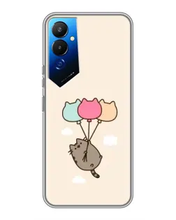 Чехол для TECNO POVA 4 (LG7n) с картинкой «Пушин на шариках» Чехол для TECNO POVA 4 (LG7n) с картинкой «Пушин на шариках»