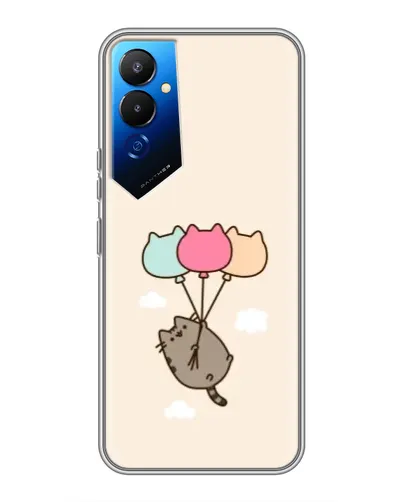 Чехол для TECNO POVA 4 (LG7n) с картинкой «Пушин на шариках» Чехол для TECNO POVA 4 (LG7n) с картинкой «Пушин на шариках»
