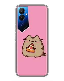 Чехол для TECNO POVA 4 (LG7n) с картинкой «Пушин с пиццей» Чехол для TECNO POVA 4 (LG7n) с картинкой «Пушин с пиццей»
