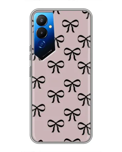 Чехол для TECNO POVA 4 (LG7n) с картинкой «Черные бантики» Чехол для TECNO POVA 4 (LG7n) с картинкой «Черные бантики»