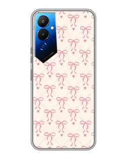 Чехол для TECNO POVA 4 (LG7n) с картинкой «Розовые бантики Coquette»