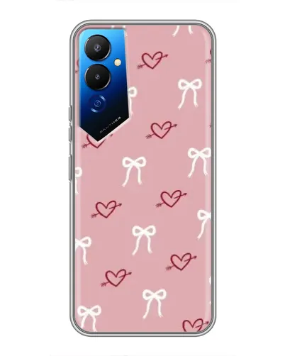 Чехол для TECNO POVA 4 (LG7n) с картинкой «Сердца и банты» Чехол для TECNO POVA 4 (LG7n) с картинкой «Сердца и банты»