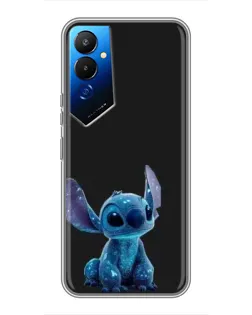 Чехол для TECNO POVA 4 (LG7n) с картинкой «Стич на черном»