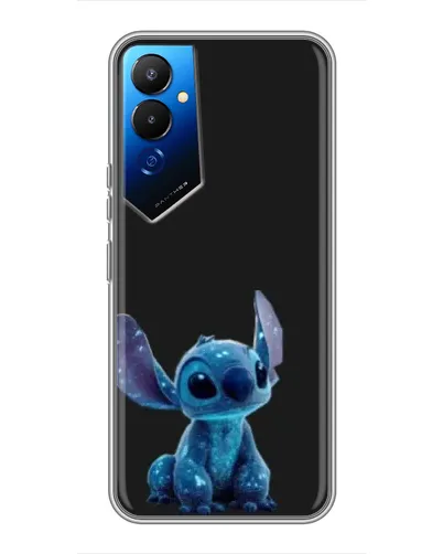 Чехол для TECNO POVA 4 (LG7n) с картинкой «Стич на черном»