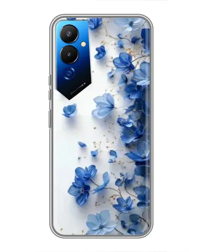 Чехол для TECNO POVA 4 (LG7n) с картинкой «Голубой цветочный каскад» Чехол для TECNO POVA 4 (LG7n) с картинкой «Голубой цветочный каскад»