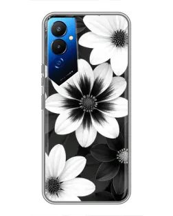 Чехол для TECNO POVA 4 (LG7n) с картинкой «Монохромные астры» Чехол для TECNO POVA 4 (LG7n) с картинкой «Монохромные астры»