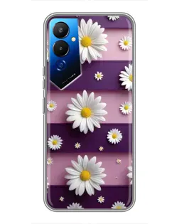 Чехол для TECNO POVA 4 (LG7n) с картинкой «Ромашки на фиолетовом» Чехол для TECNO POVA 4 (LG7n) с картинкой «Ромашки на фиолетовом»