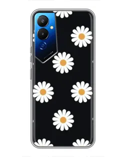 Чехол для TECNO POVA 4 (LG7n) с картинкой «Ромашки на черном» Чехол для TECNO POVA 4 (LG7n) с картинкой «Ромашки на черном»