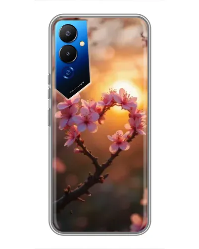 Чехол для TECNO POVA 4 (LG7n) с картинкой «Розовый цвет сердце на фоне заката» Чехол для TECNO POVA 4 (LG7n) с картинкой «Розовый цвет сердце на фоне заката»