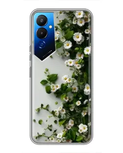 Чехол для TECNO POVA 4 (LG7n) с картинкой «Ветка мелких белых цветов» Чехол для TECNO POVA 4 (LG7n) с картинкой «Ветка мелких белых цветов»