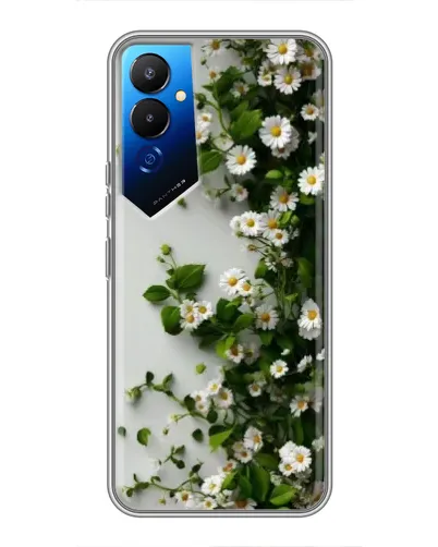 Чехол для TECNO POVA 4 (LG7n) с картинкой «Ветка мелких белых цветов» Чехол для TECNO POVA 4 (LG7n) с картинкой «Ветка мелких белых цветов»