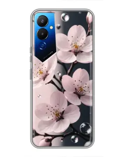 Чехол для TECNO POVA 4 (LG7n) с картинкой «Нежная сакура и капли» Чехол для TECNO POVA 4 (LG7n) с картинкой «Нежная сакура и капли»