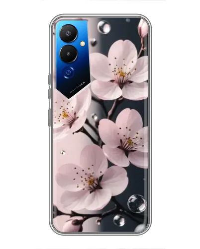 Чехол для TECNO POVA 4 (LG7n) с картинкой «Нежная сакура и капли» Чехол для TECNO POVA 4 (LG7n) с картинкой «Нежная сакура и капли»