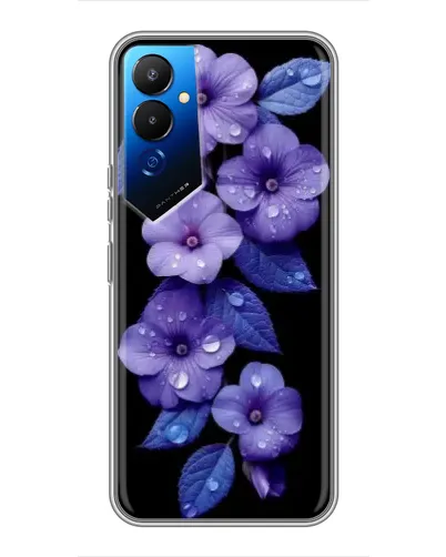 Чехол для TECNO POVA 4 (LG7n) с картинкой «Фиолетовые цветы с росою» Чехол для TECNO POVA 4 (LG7n) с картинкой «Фиолетовые цветы с росою»