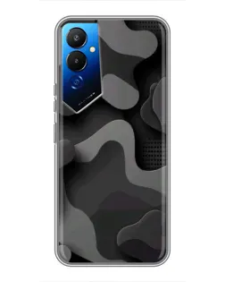 Чехол для TECNO POVA 4 (LG7n) с картинкой «Темный абстрактный камуфляж» Чехол для TECNO POVA 4 (LG7n) с картинкой «Темный абстрактный камуфляж»
