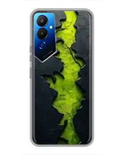 Чехол для TECNO POVA 4 (LG7n) с картинкой «Салатовый разлом скалы» Чехол для TECNO POVA 4 (LG7n) с картинкой «Салатовый разлом скалы»