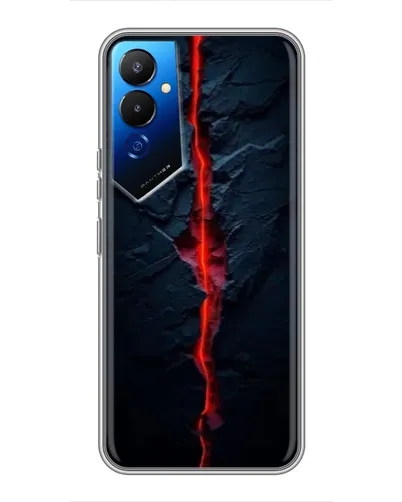 Чехол для TECNO POVA 4 (LG7n) с картинкой «Kрасная лавовая трещина»
