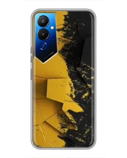 Чехол для TECNO POVA 4 (LG7n) с картинкой «Золотые осколки геометрии»