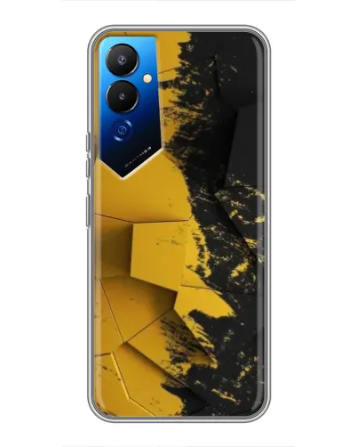 Чехол для TECNO POVA 4 (LG7n) с картинкой «Золотые осколки геометрии»