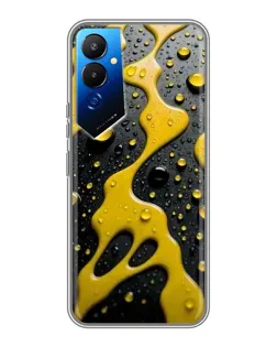 Чехол для TECNO POVA 4 (LG7n) с картинкой «Жидкое желтое золото»