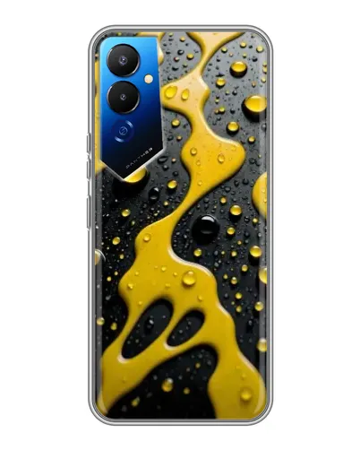 Чехол для TECNO POVA 4 (LG7n) с картинкой «Жидкое желтое золото»