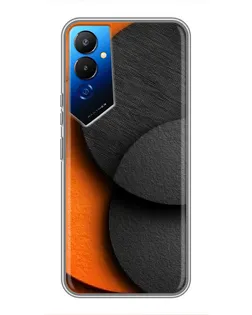 Чехол для TECNO POVA 4 (LG7n) с картинкой «Геометрия оранжевых кругов»