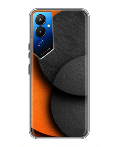 Чехол для TECNO POVA 4 (LG7n) с картинкой «Геометрия оранжевых кругов»
