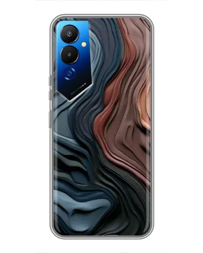 Чехол для TECNO POVA 4 (LG7n) с картинкой «Цветные волны каньона»